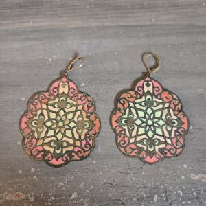 Colorful Geometric Design Earrings